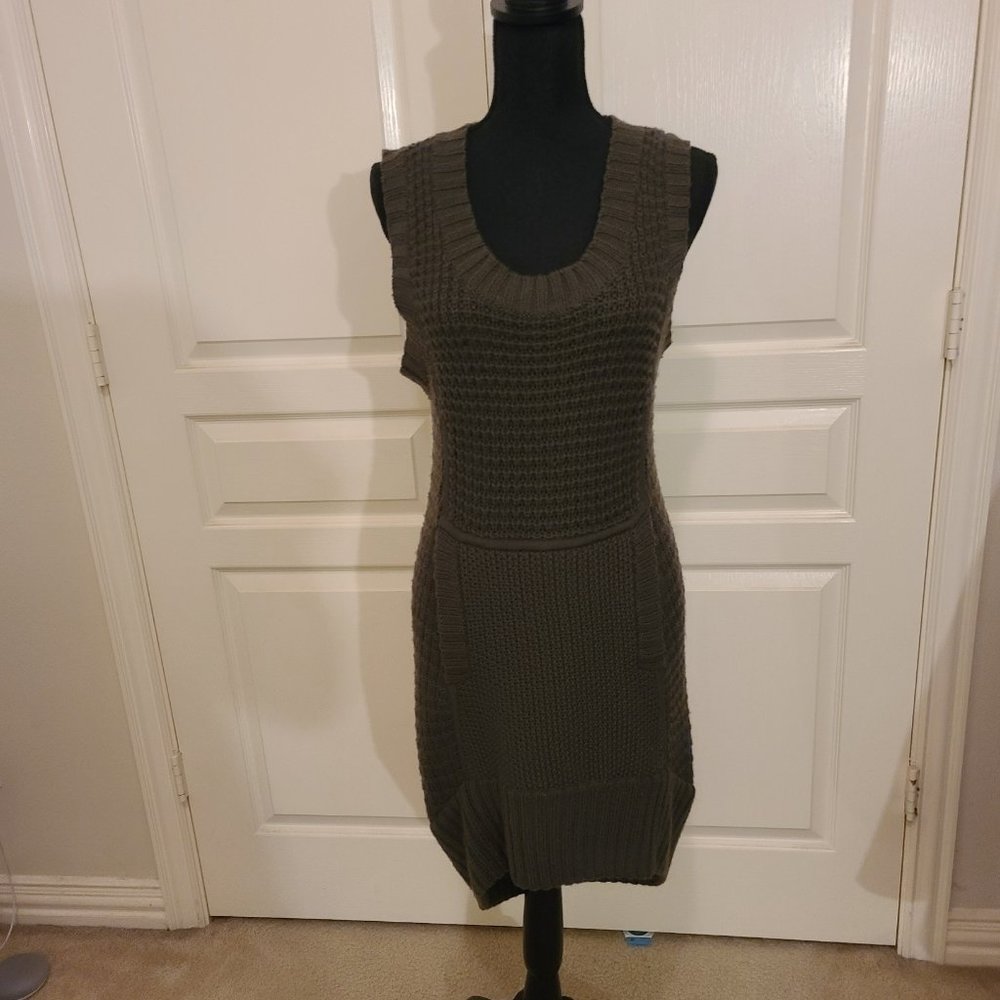 BCBG Maxazria Sleeveless Cable Knit Sweater Dress